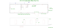 large construction office trailer floor plan