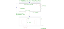 Construction Jobsite Trailer floor plan 8 x 20