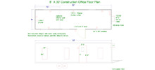 8x30 construction office trailer floor plan