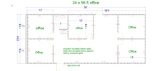 office 2 - 8x30 modular building floor plan